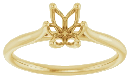 14K Yellow 7x5 mm Oval Engagement Ring Mounting (3)