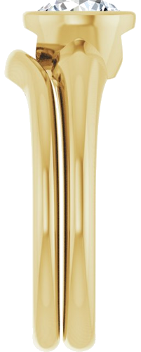 Sužadėtuvių Žiedas „Bezel-Set Solitaire“ 14k yellow gold Round 6.5mm (9)