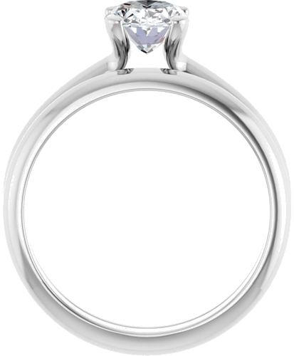 Sužadėtuvių Žiedas „Solitaire“ 14k white gold Oval 8mm x 6mm (7)