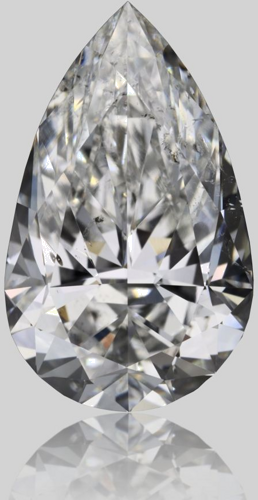 1.7 carat G-SI2 Natūralus Pear Deimantas (1)