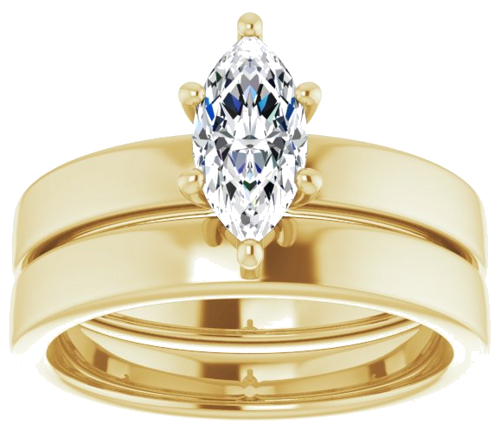 Sužadėtuvių Žiedas „Solitaire“ 14k yellow gold Marquise 9mm x 4.5mm (8)