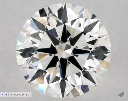 0.51 carat H-VVS2 Excellent cut Natūralus Round Deimantas (1)