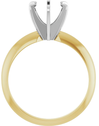 Sužadėtuvių Žiedas „Solitaire“ 585 Baltojo Ir Geltonojo Aukso Round 7mm (2)