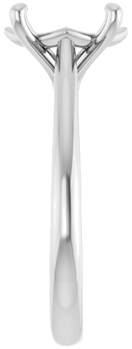 Platinum 10x8 mm Oval Solitaire Engagement Ring Mounting (4)