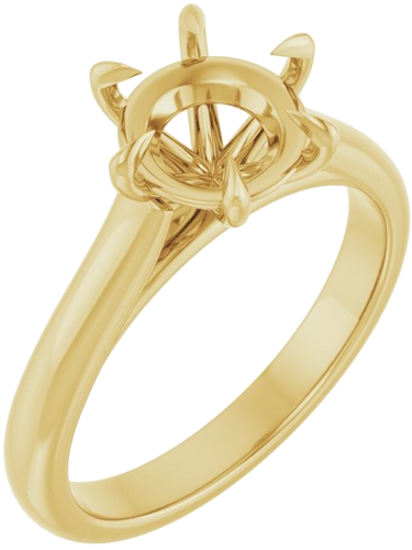 Sužadėtuvių Žiedas „Claw-Prong“ 14k yellow gold Round 8mm (1)