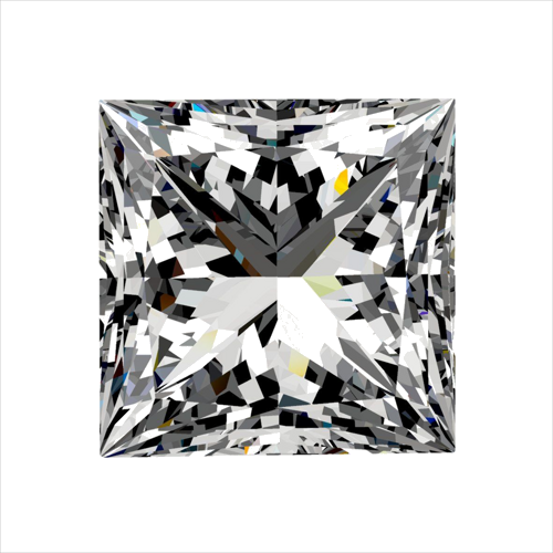 0.34 carat E-VS2 Natūralus Princess Deimantas (1)