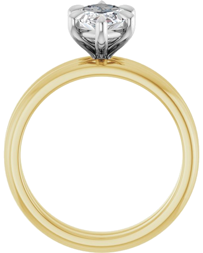 Sužadėtuvių Žiedas „Claw-Prong“ 14k yellow/white gold Marquise 12mm x 6mm (7)