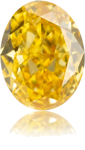 0.24 carat Fancy Vivid Yellow-SI2 Natūralus Oval Deimantas (1)