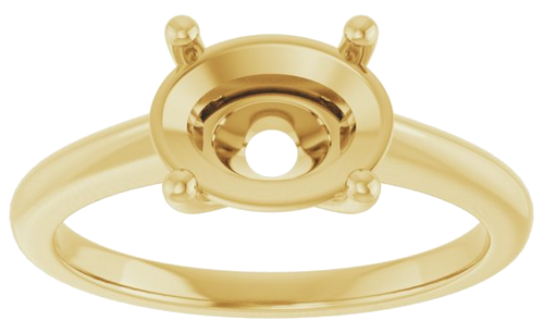 Sužadėtuvių Žiedas „Solitaire“ 14k yellow gold Oval 9mm x 7mm (3)