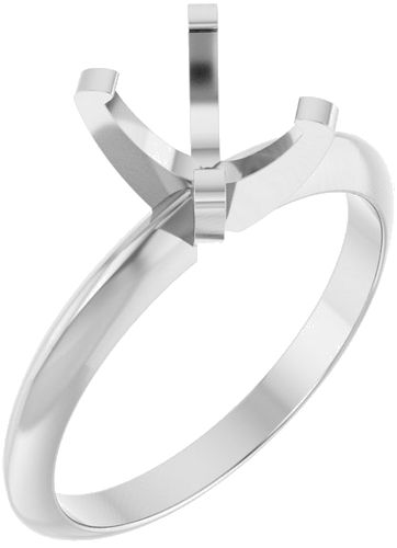 Sužadėtuvių Žiedas „Solitaire“ 585 Baltojo Aukso Oval 7.5mm x 5.5mm (1)