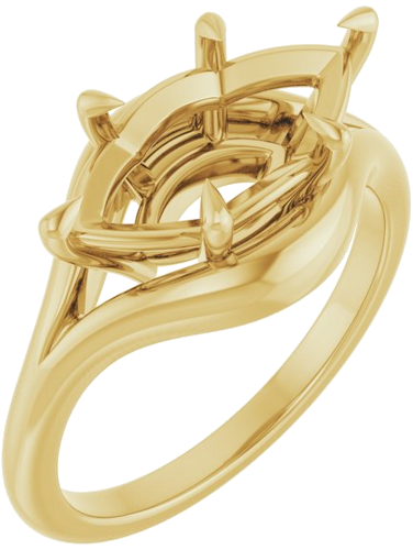 Sužadėtuvių Žiedas „Claw-Prong Solitaire“ 14k yellow gold Marquise 14mm x 7mm (1)