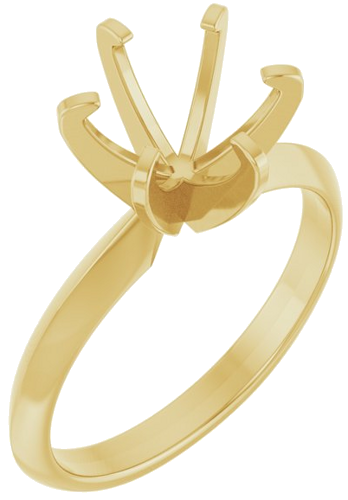 Sužadėtuvių Žiedas „Solitaire“ 585 Geltonojo Aukso Round 8.2mm (1)