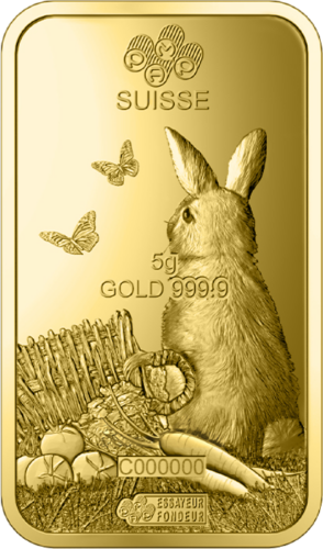 5 g Investment Gold Bar 2023 Year of the Rabbit PAMP (4)