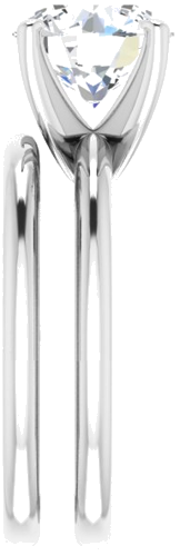 14K White  8.8 mm Round Solitaire Engagement Ring Mounting (9)