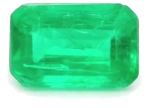 0.61 carat GREEN STEP cut Emerald Smaragdas (1)