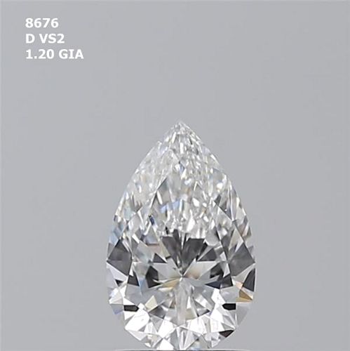 1.2 carat D-VS2 Natūralus Pear Deimantas (1)