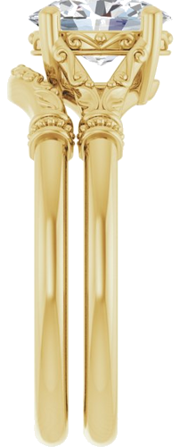 Sužadėtuvių Žiedas „Split Shank“ 585 Geltonojo Aukso Oval 8mm x 6mm (9)