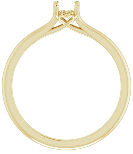 14K Yellow  6x4 mm Oval Solitaire Engagement Ring Mounting (2)
