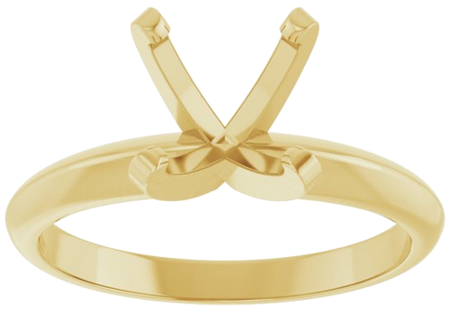 Sužadėtuvių Žiedas „Lightweight Solitaire“ 14k yellow gold Round 7.8mm x 8.6mm (3)