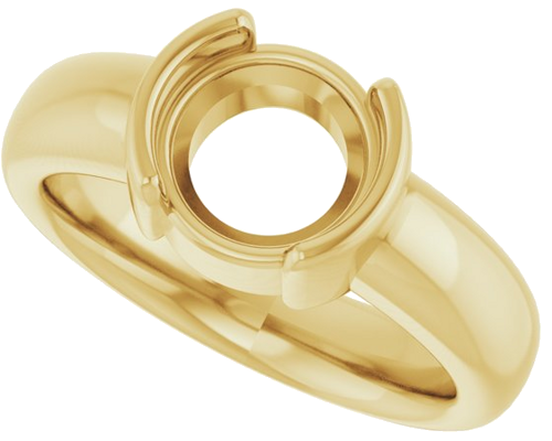 Sužadėtuvių Žiedas „Half-Bezel Solitaire“ 14k yellow gold Round 8mm (5)