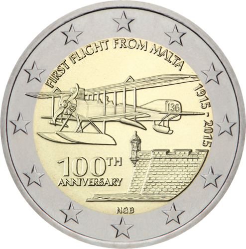 2015 Malta First flight 2 euro coin (1)