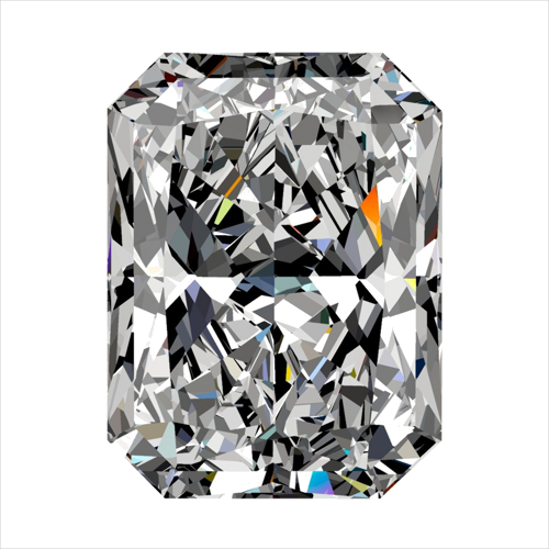 0.5 carat I-VS1 Natūralus Radiant Deimantas (1)