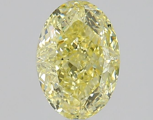 1.24 carat Fancy Yellow-VVS1 Natūralus Oval Deimantas (1)