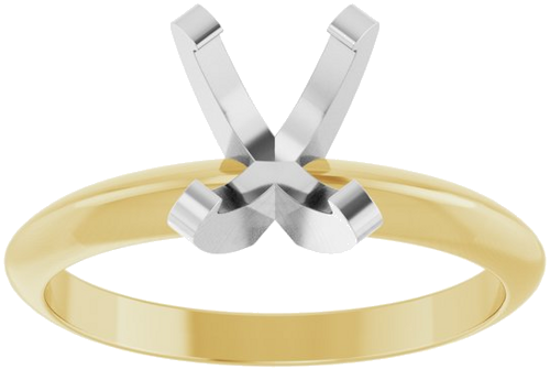 Sužadėtuvių Žiedas „Solitaire“ 585 Baltojo Ir Geltonojo Aukso Oval 8mm x 6mm (3)