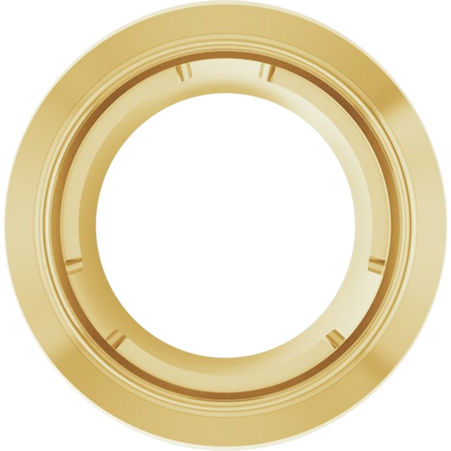 Pakabukas „Round Bezel-Set Slide“ 10k yellow gold Round 4.8mm (1)