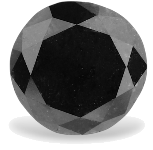 0.95 carat Fancy Black-VVS2 Excellent cut Natūralus Round Deimantas (1)