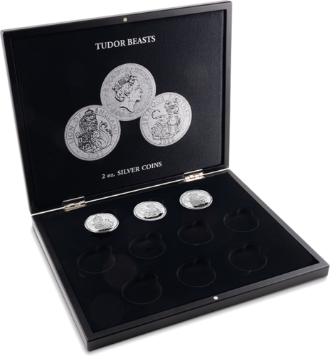 2 OZ SUDRABA MONĒTAS TŪDORU ZVĒRI KASTE (1)