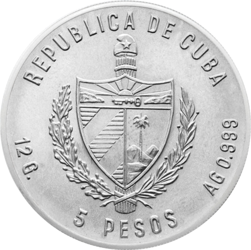 5 Pesos Solenodon 1981 Cuba Silver Coin (2)