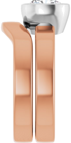 Sužadėtuvių Žiedas „Solitaire“ 585 Baltojo Ir Rožinis Aukso Cushion 7mm (9)