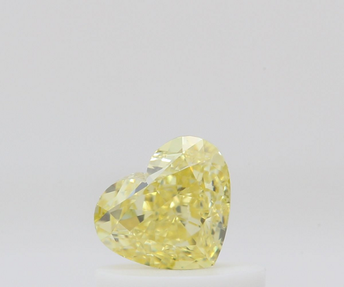 0.52 carat Fancy Intense Yellow-VVS2 Natūralus Heart Deimantas (1)