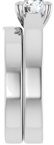 10K White 6.5 mm Round Engagement Ring Mounting (9)