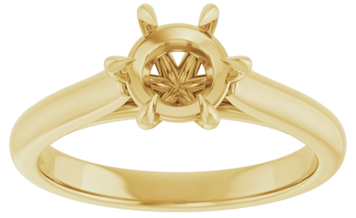 Sužadėtuvių Žiedas „Claw-Prong“ 14k yellow gold Round 6.5mm (3)