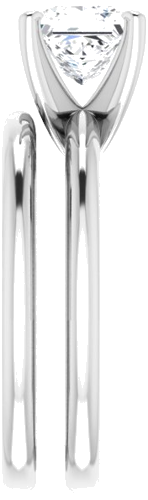 Platinum  6 mm Square Solitaire Engagement Ring Mounting (9)