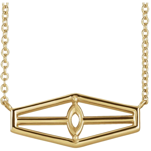 Pakabukas „Geometric“ 14k yellow gold Marquise 5mm x 2.5mm (1)