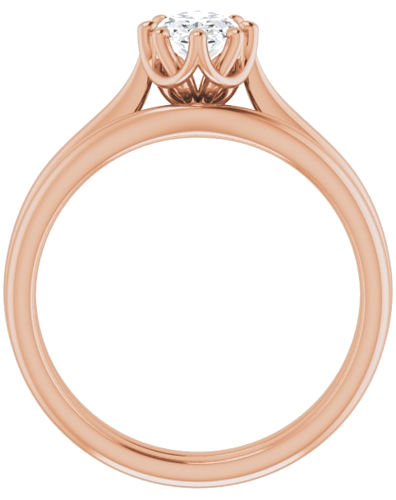 Sužadėtuvių Žiedas „Solitaire“ 14k rose gold Oval 7mm x 5mm (7)