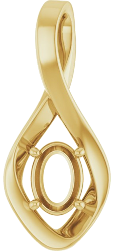 14K Yellow  7x5 mm Oval Pendant Mounting (1)