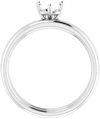 Sužadėtuvių Žiedas „Solitaire“ 14k white gold Round 5.2mm (7)