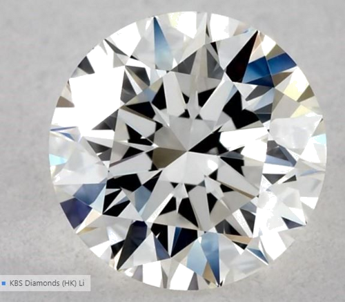 0.54 carat H-VVS2 Excellent cut Natūralus Round Deimantas (1)