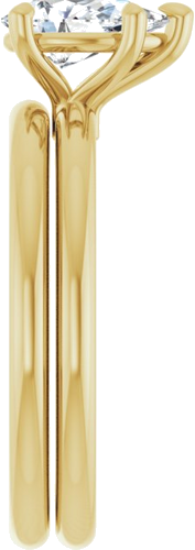 Sužadėtuvių Žiedas „Claw-Prong“ 14k yellow gold Pear 8mm x 5mm (9)