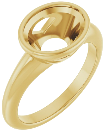 Sužadėtuvių Žiedas „Bezel-Set Solitaire“ 14k yellow gold Oval 10mm x 8mm (1)