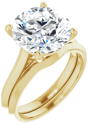 Sužadėtuvių Žiedas „Claw-Prong“ 14k yellow gold Round 11mm (6)