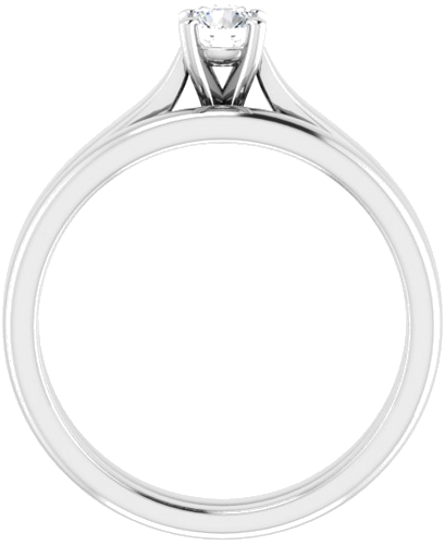 14K White 4.1 mm Round Engagement Ring Mounting (7)
