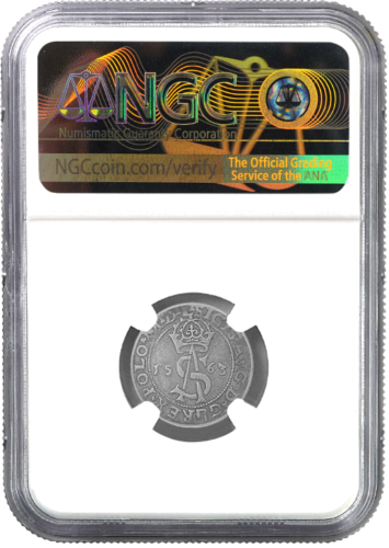3 Grašiai 1563 LDK sidabrinė moneta 3G XF DETAILS (Sertifikuota NGC) (2)