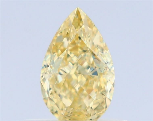 0.5 carat Fancy Yellow-VS2 Natūralus Pear Deimantas (1)
