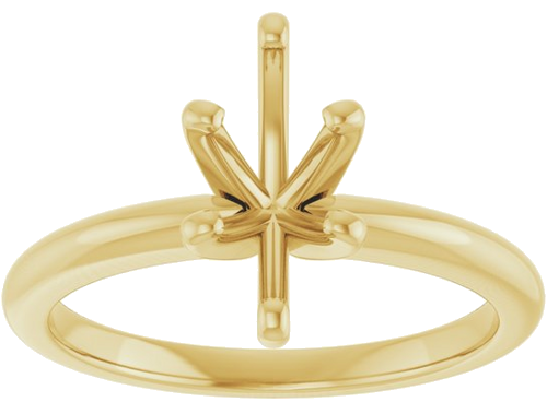 14K Yellow  10x5 mm Marquise Solitaire Engagement Ring Mounting (3)