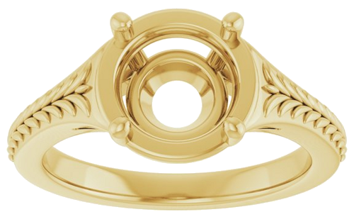 Sužadėtuvių Žiedas „Solitaire“ 14k yellow gold Round 8mm (3)